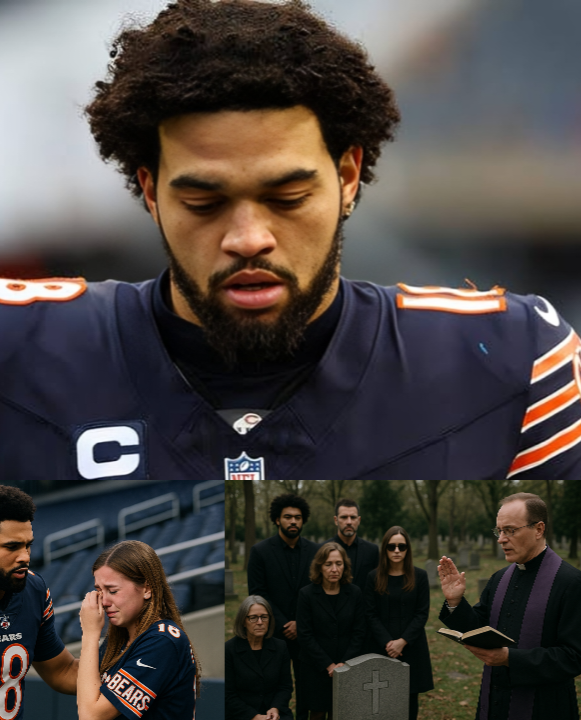 “She Didn’t Say a Word… But I Heard Everything”: Caleb Williams Surprises Grieving Fan After Loss of Father — An Intimate Moment That Moved the City to Tears