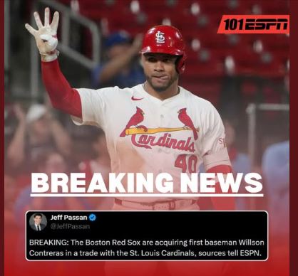GOOD-NEWS: Willson Contreras Sends Excited Message to Red Sox Fans via Trade Arrival